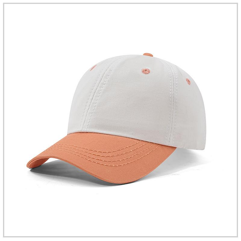 Индивидуальные печатные детские бейсболки из чистого хлопка с цветовыми блоками, дышащие, мягкие, для активного отдыха, с козырьком-уточкой для детей
