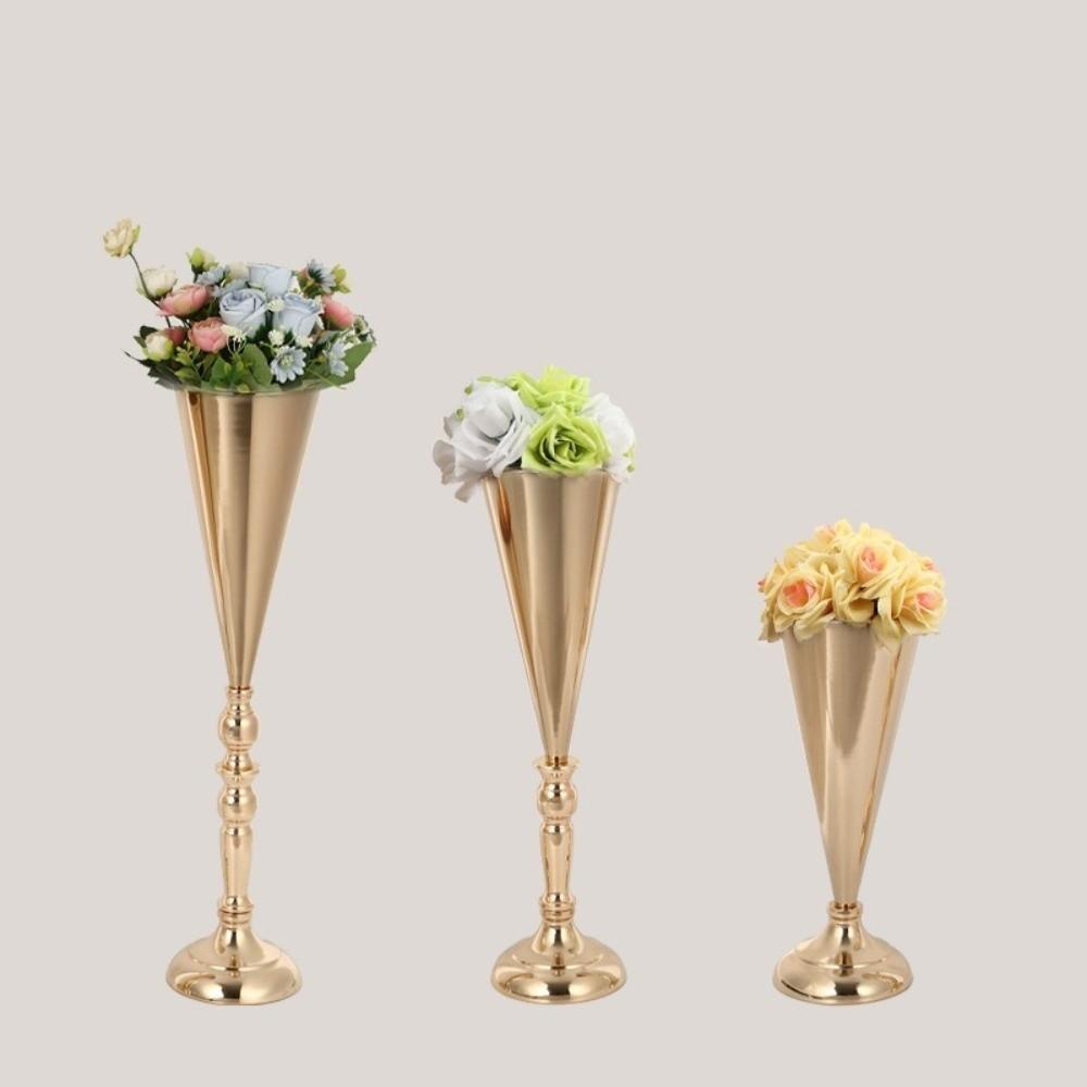 Романтические свадебные цветочные вазы Европейский стиль Центральные вазы Металлические вазы Домашний свадебный декор