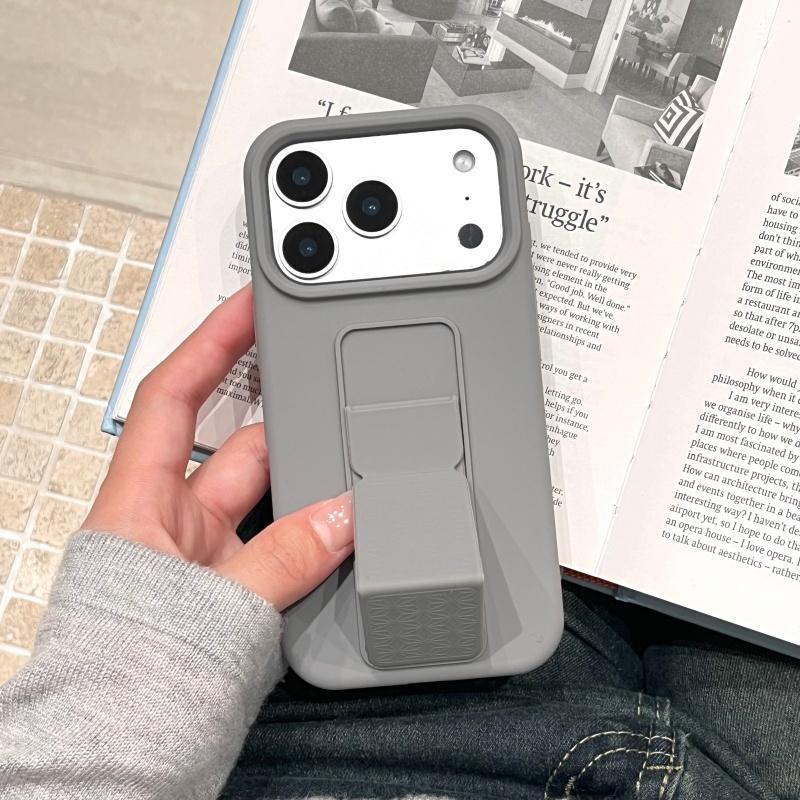 Оригинальный Жидкий Держатель Складной Конфетница Для iPhone 17 Air 16 15 14 Plus 13 12 11 Pro Max Однотонный Ударопрочный Гладкий Чехол