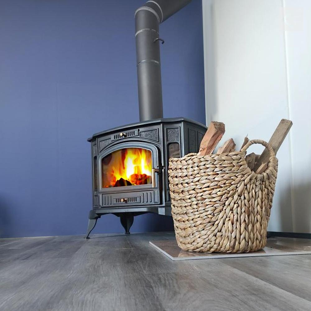 Отдельностоящая печь-камин KRATKI Koza K9 10кВт Ø150 Комплект для внешнего дымохода