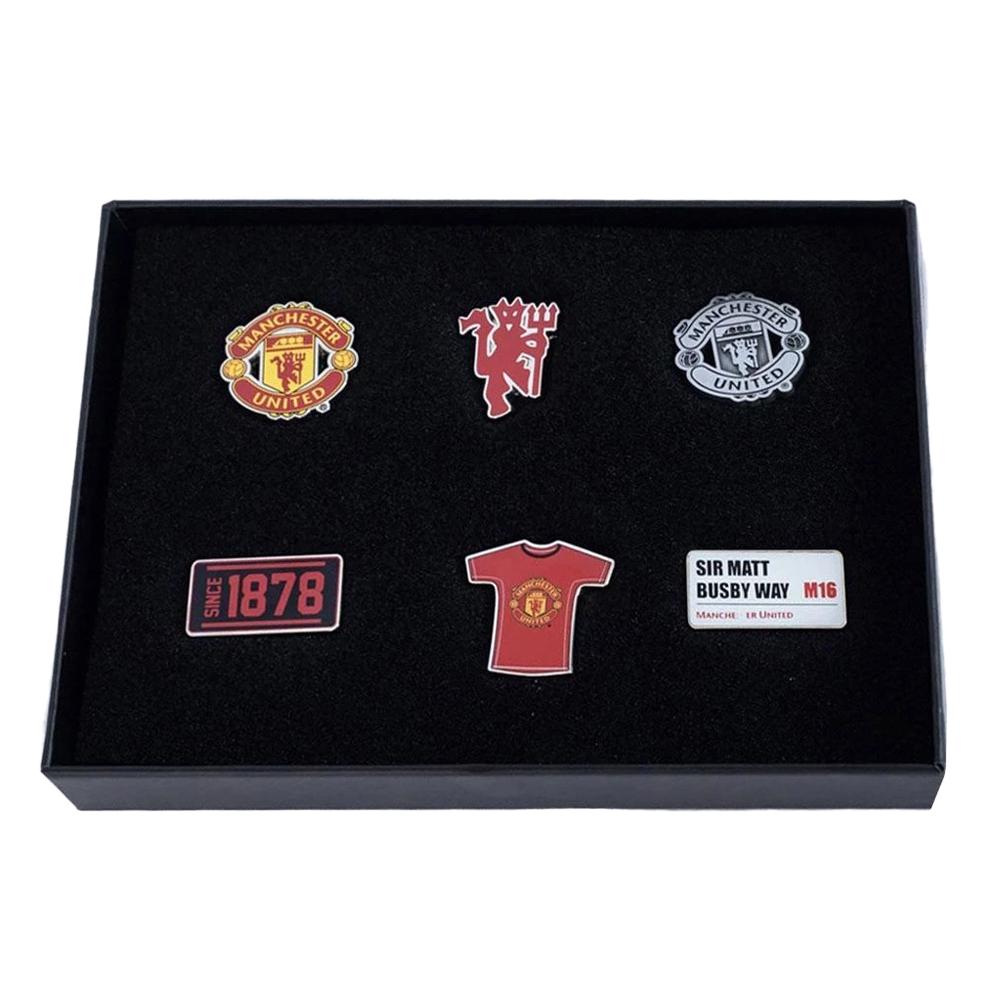 Manchester United FC Alloy Badge Set (Pack of 6)