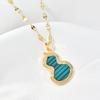 Gourd Necklace Women'S Trend High-End Versatile Inlaid Fritillary Collarbone Chain