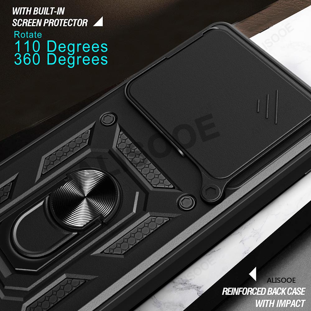 Для Xiaomi 15T Pro Чехол для Xiaomi Mi 15T Крышка Броня Сдвижная Камера Кольцо-Подставка Держатель Полная Защита Чехол для Телефона