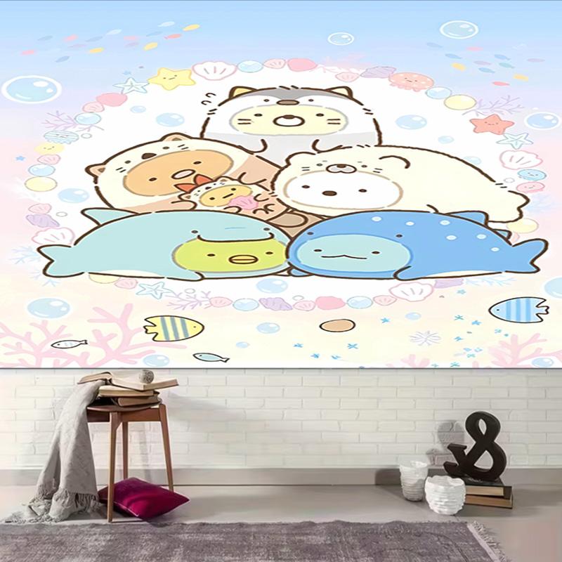 1pc Sumikko Gurashi1 Tapestry, Living Room, Bedroom, Office, Party Decor, Ideal Festive Gift