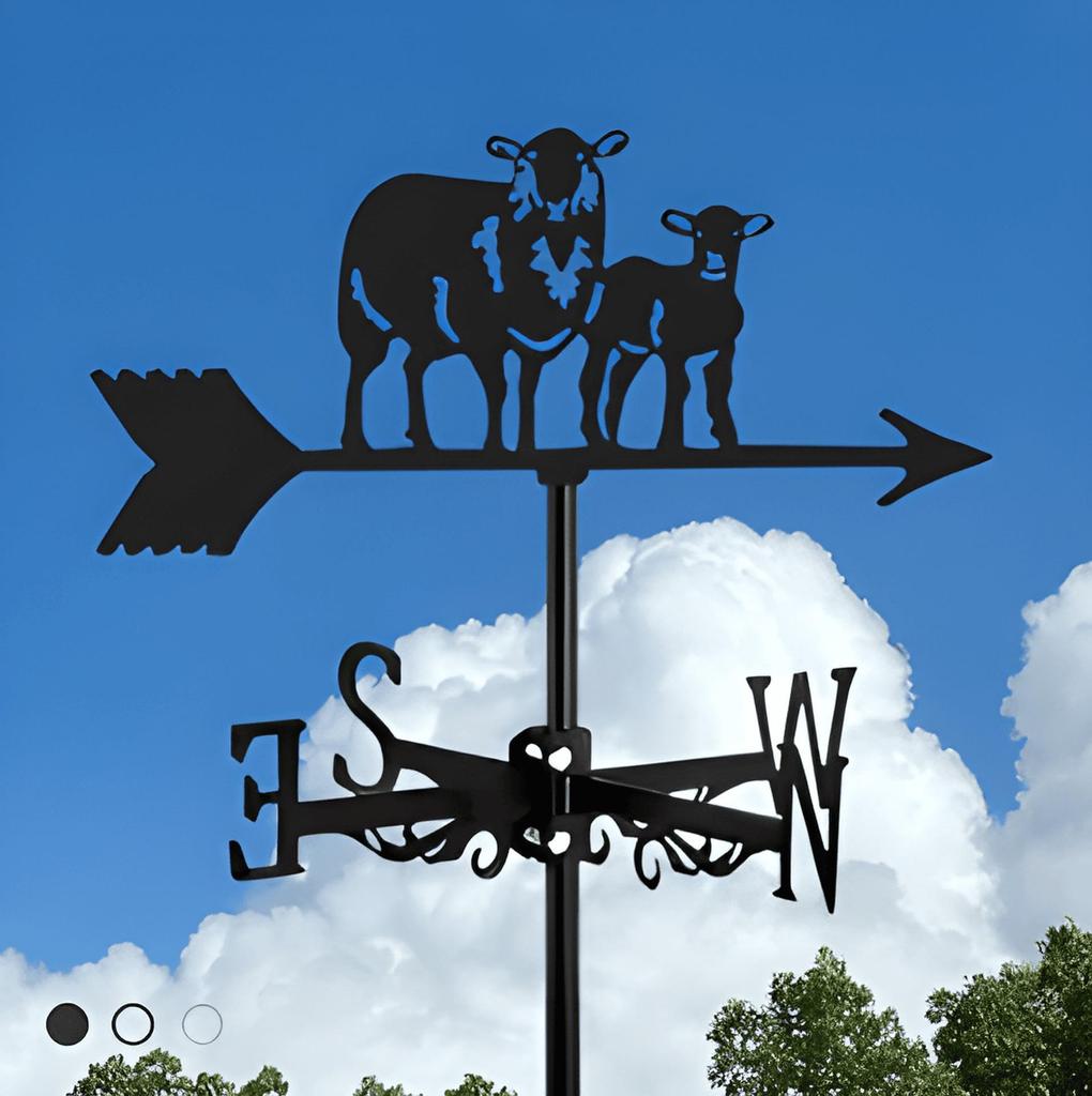 Декоративный железный флюгер - наружное украшение для металлической крыши