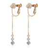 Blue Topaz Gradient Line Earrings K10 Yellow Gold