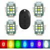 Беспроводные стробоскопические светодиодные фонари, 4 шт., RGB аварийные сигнальные огни, USB-перезаряжаемые, 7 цветов 30 режимов мигания, высокая яркость, для автомобиля, мотоцикла