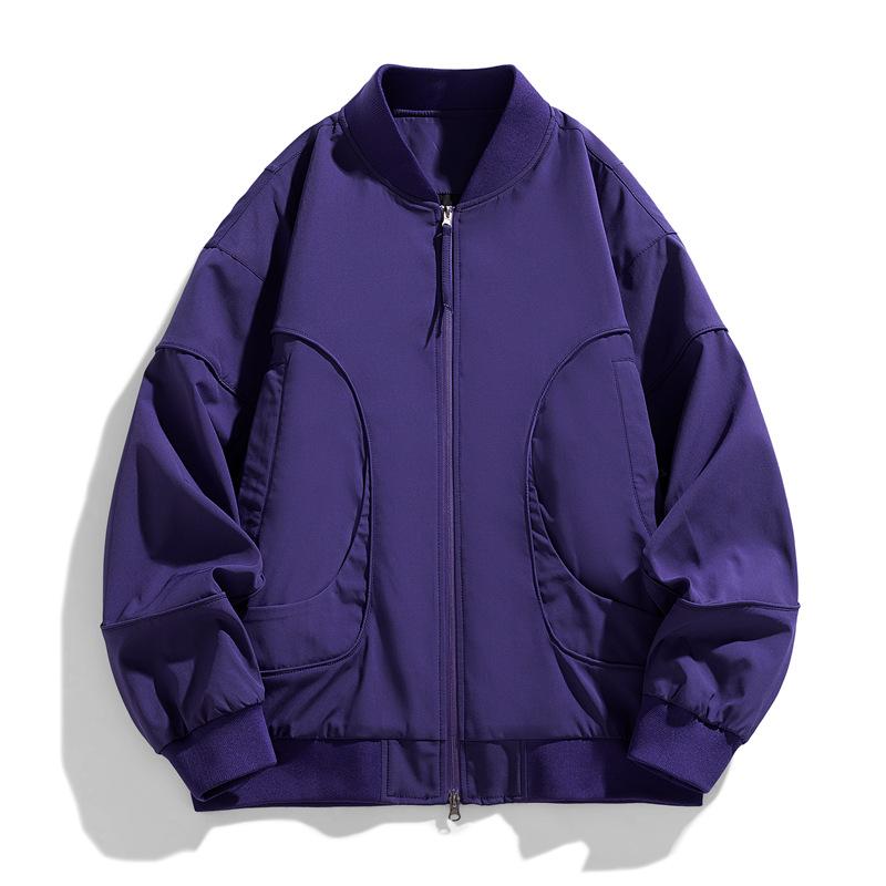 Американская ретро-куртка-бомбер, мужская модная свободная бейсбольная куртка, весна-осень, серые топы и куртки