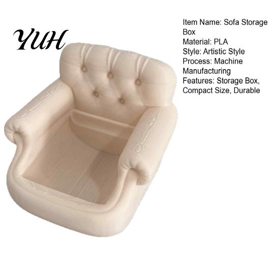 Compact Table Organizer Mini Retro Sofa Storage Box, Durable 3D Print PLA Organizer,Compact Small Item Decorative Container for Items Jewelry