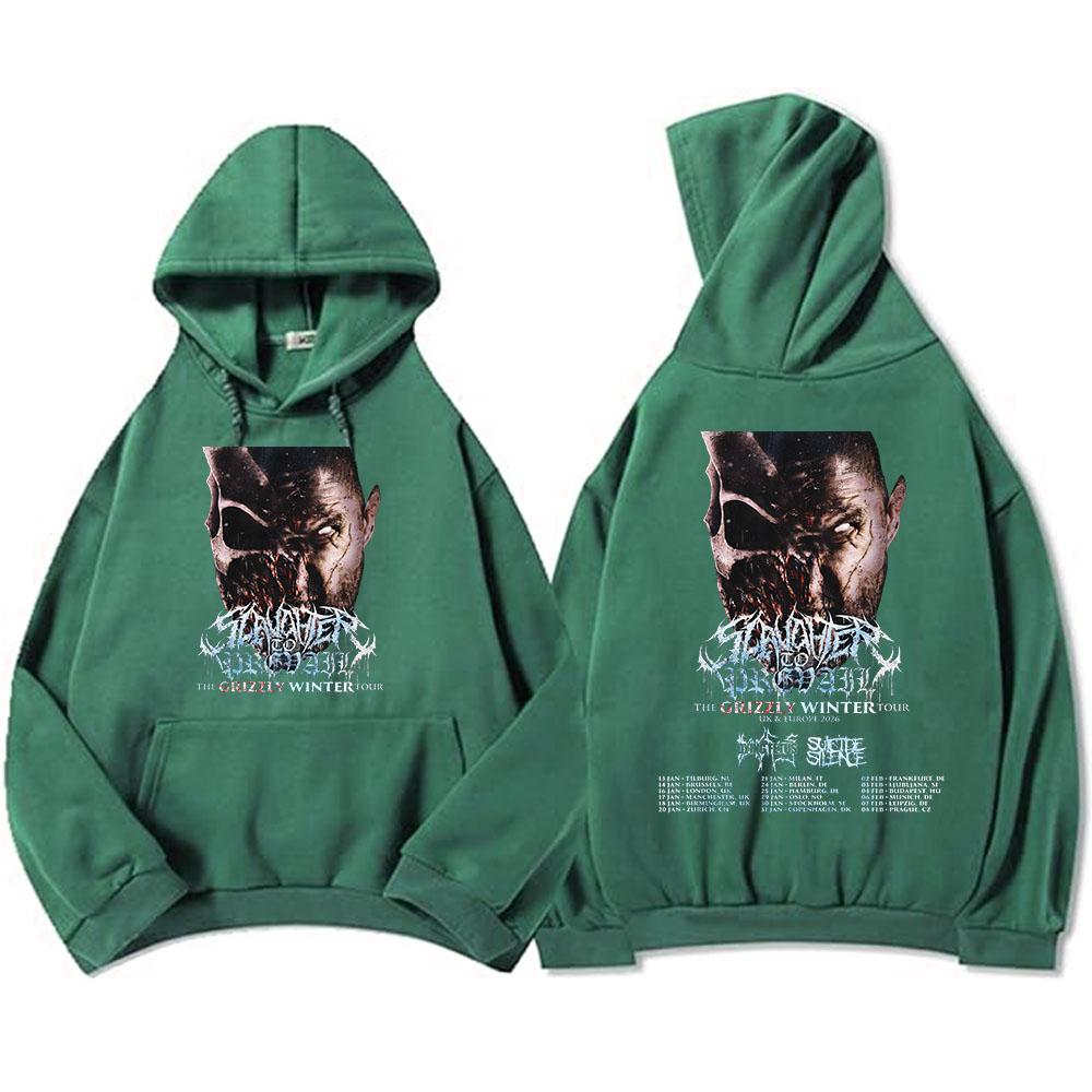 Худи Grizzly Winter Tour 2026, толстовки с графикой группы SLAUGHTER TO PREVAIL, тяжелая метал-уличная одежда, одежда унисекс