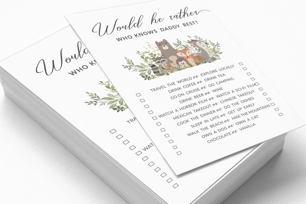 Inkdotpot Листья и Животные Набор Игр для Детского Праздника 50 Штук BabyA  AlphabetA  ABCA  Игра Гендерно Нейтральная Вечеринка