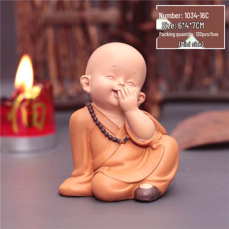 Creative Shaolin Monk Meditation Ornament - Perfect for Home or Car Decor