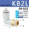 SMC Pneumatic Quick Connect 90-Degree Elbow with Outer Thread KB2L Series