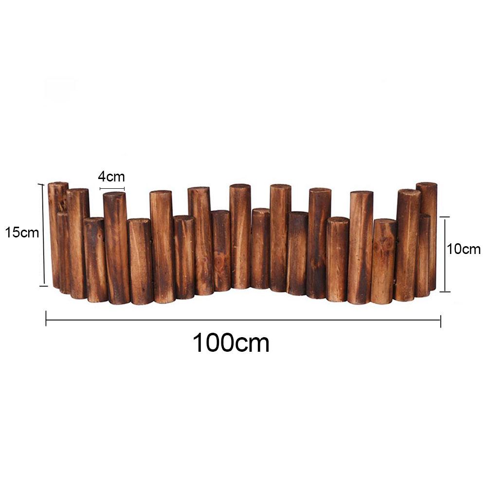 Fence Decor Wood Fence Anti-Corrosion Log Lawn Grass Edging Garden Flower Bed Border Decor Trellis Expanding Climbing Lattice