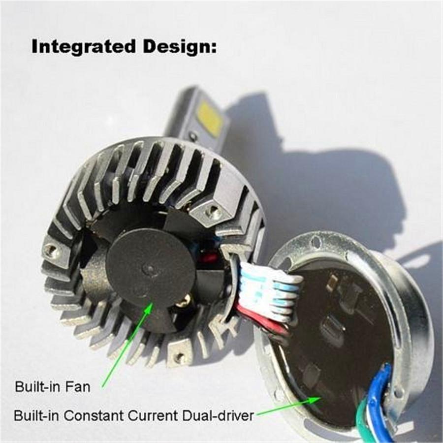 Универсальная новая 32 Вт COB LED HID Белая 360° Дальний/Ближний свет H4 Мотоциклетная лампа фары