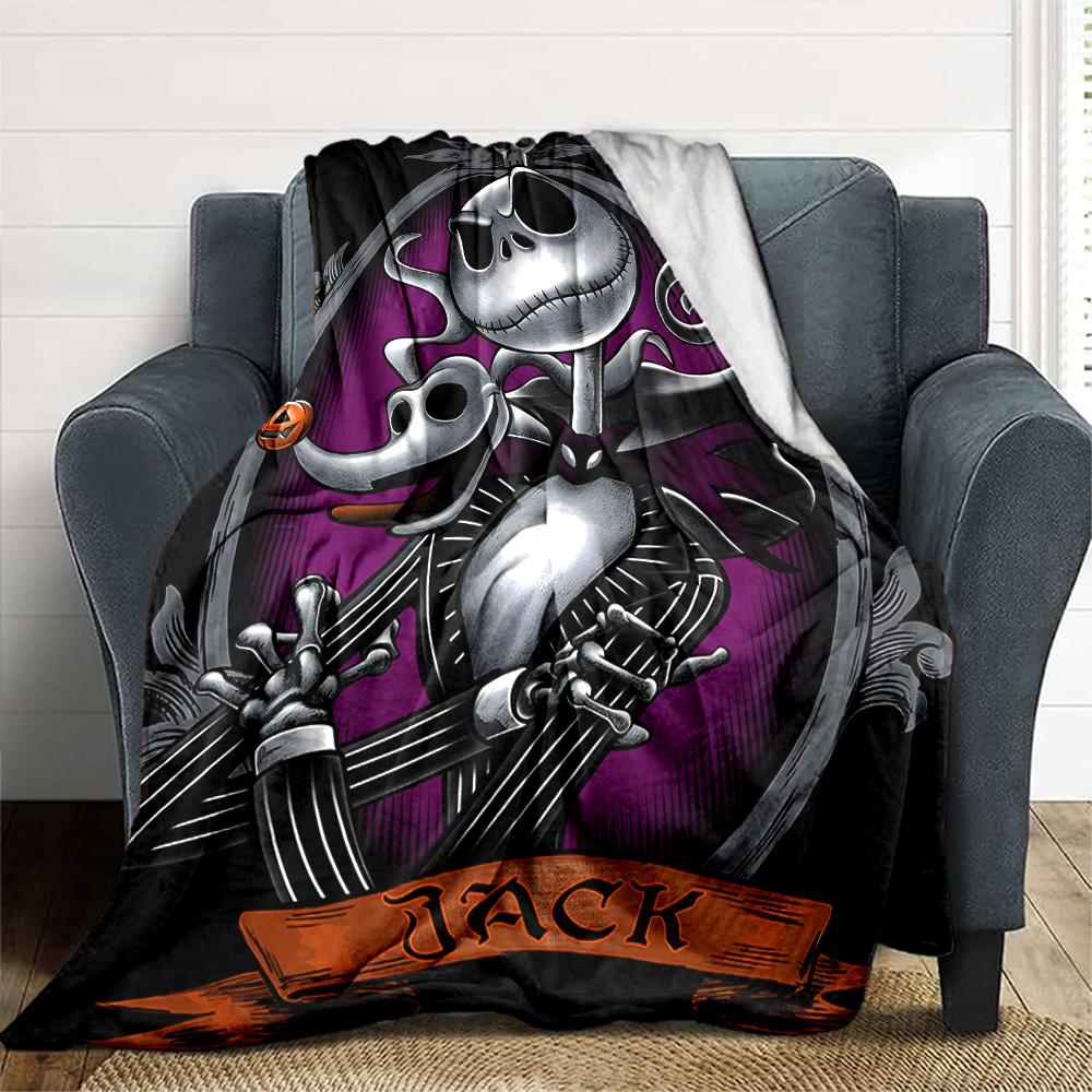 1pc Jack Christmas7 Blanket, Gift, for Men and Women, Soft Blanket, Good for Sofa Bed Couch Travel, Lightweight Flannel Blanket