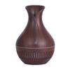 Hollow Wood Grain Aromatherapy Essential Oil Diffuser, 7-color LED Light 130ml Vase Air Humidifier
