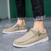 Temu Xiyin Hot Sale Large Size Canvas Casual Shoes Men's Loafers Cloth Shoes Fisherman Shoes Canvas Loafers