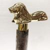 Brass Handle Wooden Lion Folding Compaq Leather Walking Stick Designer Walking Cane