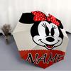 Personalized Name Minnie Print Umbrella - Automatic Open/Close, Eight-Rib Durable Frame, Automatic Folding Umbrella