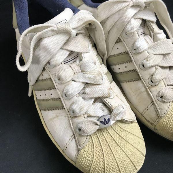 adidas Кеды SUPER STAR с низким вырезом 5.5 23.5 белые трилистник(ИСПОЛЬЗОВАЛ)
