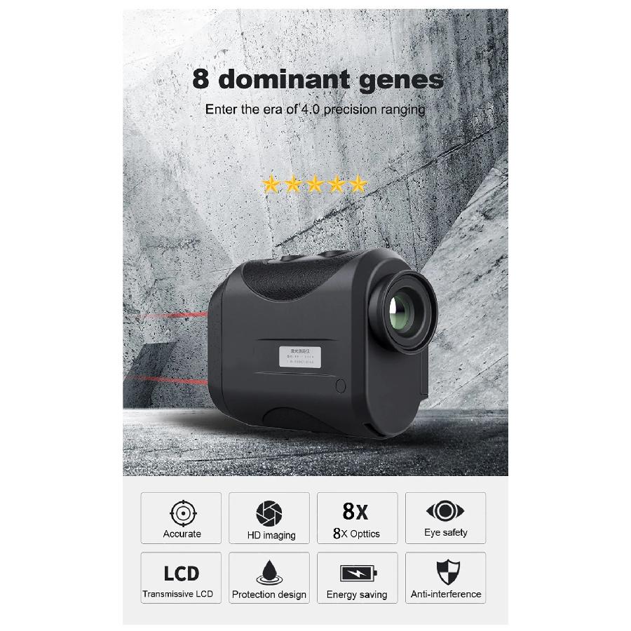 8X Laser Rangefinder 1500M Distance Meter Telescope High Precision Hand-hold Monouclars Golf Measurement Electronic Outdoor
