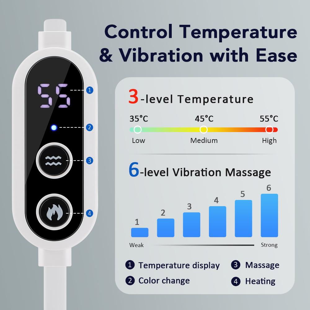 USB Зарядка Подогреваемая Маска для Глаз Вибромассаж для Сухих Глаз Снятие Усталости Глаз Тепло Затенение для Сна Офис Дом Путешествия Маска для Глаз