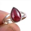 Натуральный гранат драгоценный камень ручной работы 925 пробы серебро подарок кольцо S.7 m5L47
