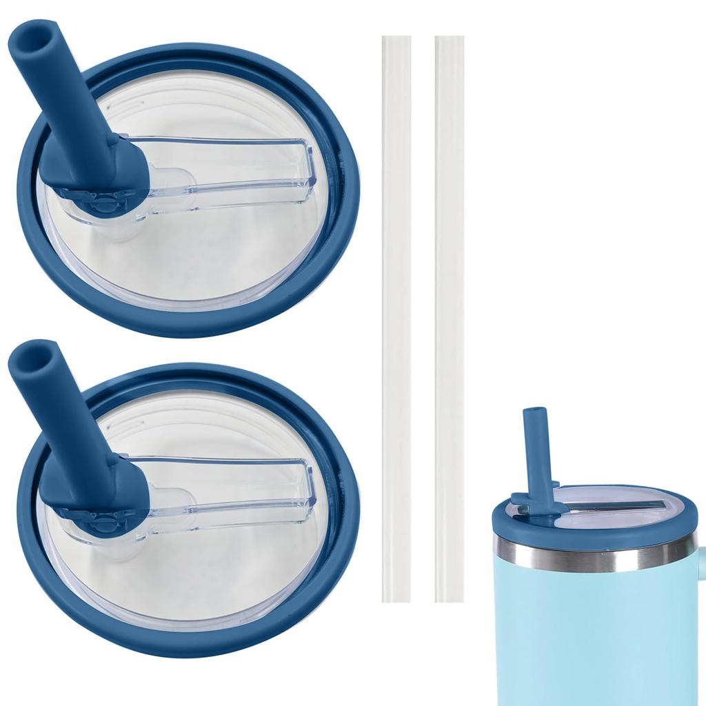 2 упаковки, сменная откидная соломенная крышка для стакана на 40 унций, подходящая для тушителя, устойчивые к разливу крышки стаканов, многоразовая крышка стакана для чашки и