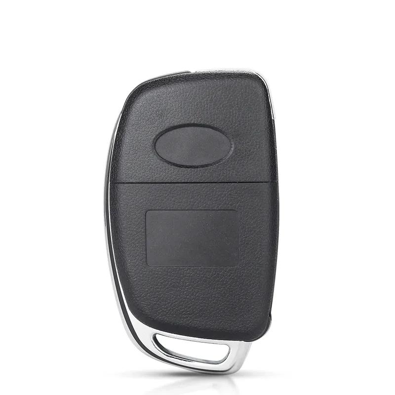 KEYYOU 10PCS For Hyundai Solaris ix35 ix45 ELANTRA Santa Fe HB20 Verna HY15 HY20 TOY40 Blade 3 Buttons Flip Remote Car Key Shell