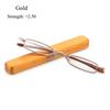 Elderly Metal Frame Slim Small Reading Glasses Resin Lens Vision Care Eyewear