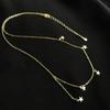 925 Sterling Silver Elegant Simple Multiple Stars Choker Necklace Gift For Girl Star Pendant Party Fine Accessories