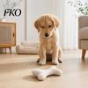 Sound Producing Dog Toy Plush Squeaky Bone Toy, Soft Lamb Wool Chewing with Built-in Sound, Washable Interactive Fetch Chew for Small Medium