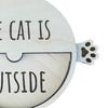 Магнитный знак-напоминание о питомце. Кошка внутри, снаружи. Деревянный знак, переключаемый.