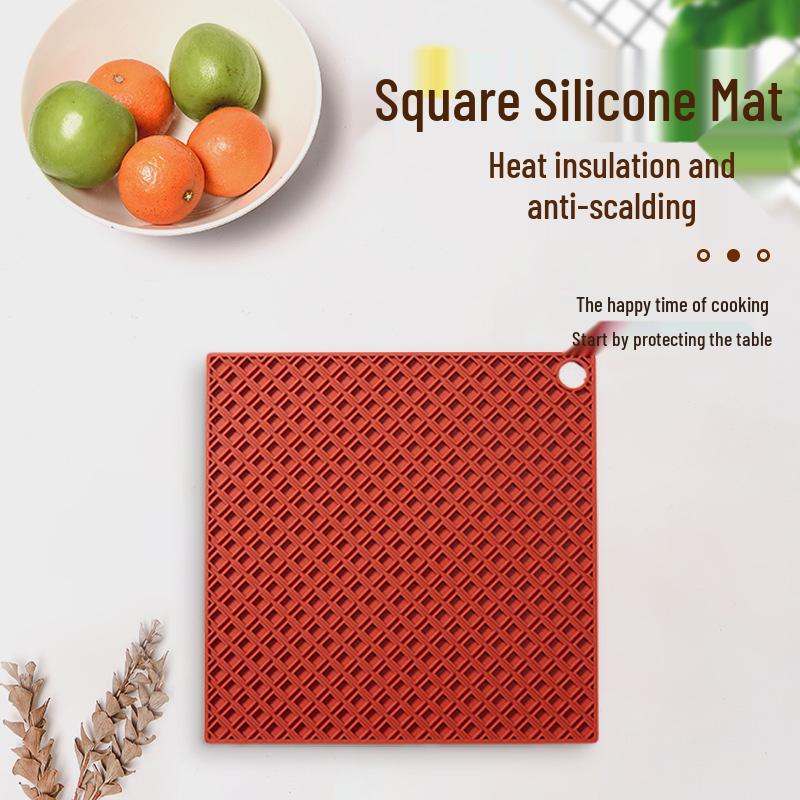 Силиконовые подставки-соты: Термостойкие, Нескользящие, Легко моющиеся, Четырехугольные Кухонные Настольные Коврики.