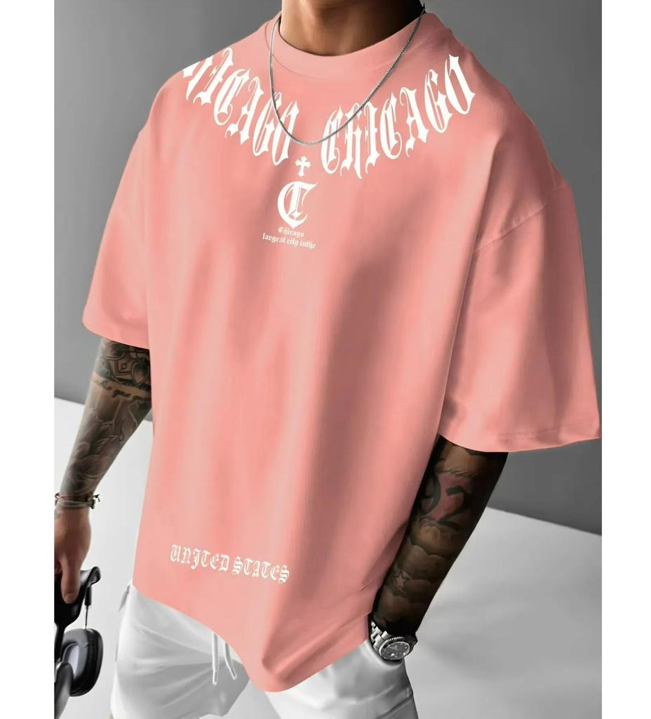 XXS-6XL Большие размеры Мужская футболка с буквенным принтом Летняя повседневная свободная мужская одежда Топы с коротким рукавом Футболки Пуловер