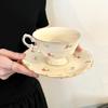 Кофейный сервиз во французском стиле в стиле ретро, ​​блюдце, керамическая чашка для романтического послеобеденного чая, кофейные чашки, блюдце, 200 мл, поднос для кружки, стакан для кафе, вечерние кружка