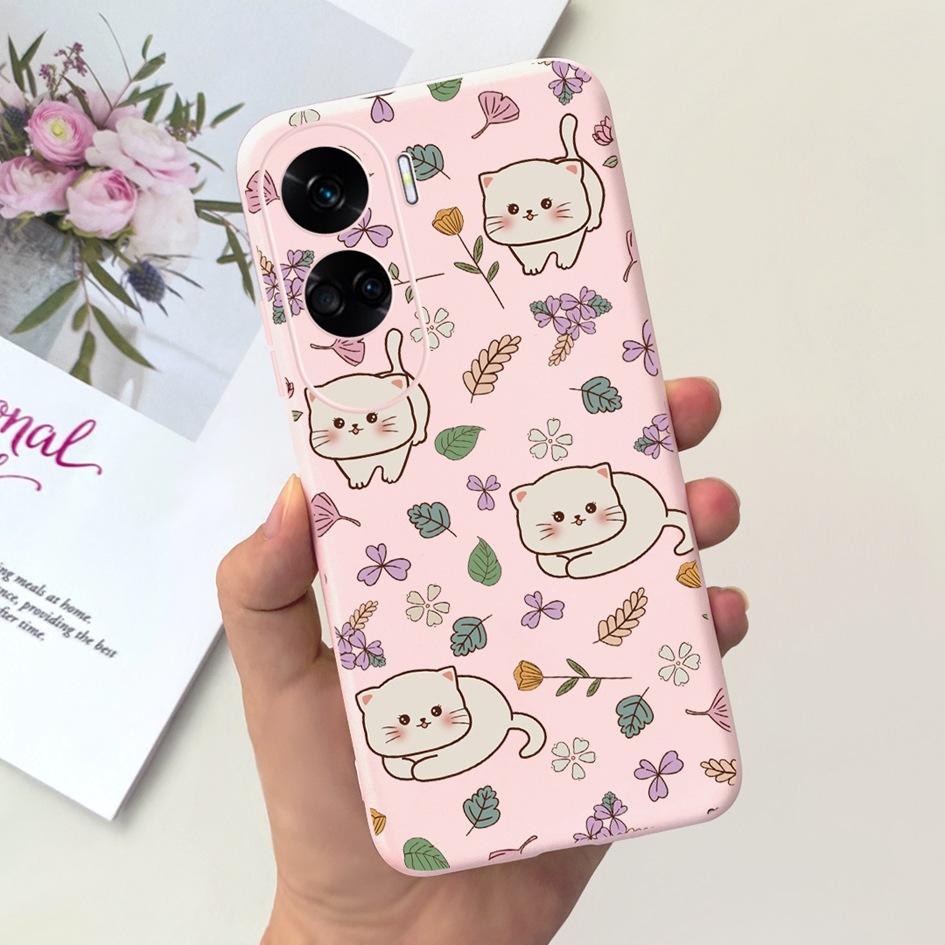 For Cover Honor 90 Lite Phone Case CRT-NX1 Fashion Butterfly Cartoon Slim TPU Soft Silicone Back Cover For Honor 90Lite 5G Funda