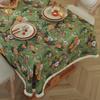 Скатерть в стиле винтажной масляной живописи, чехол для тумбы под телевизор, полотенце, жаккардовая хлопковая льняная ткань, бытовые прямоугольные скатерти