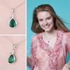 JewelryPalace Подвеска-ожерелье из стерлингового серебра 925 пробы с имитацией нано-изумруда 2,7 карата для женщин Без цепочки