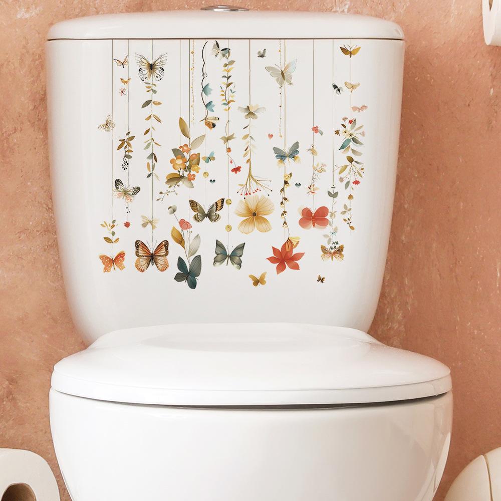 Fun-m106 Butterfly Hanging Toilet with Bathroom Bathroom Beautification Wall Sticker