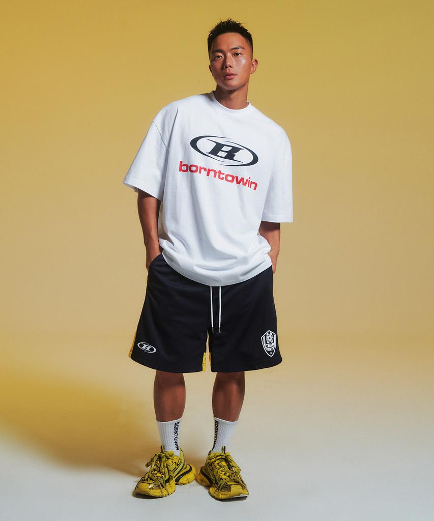 BORN TO WIN Symbol B Logo T-Shirts [White]