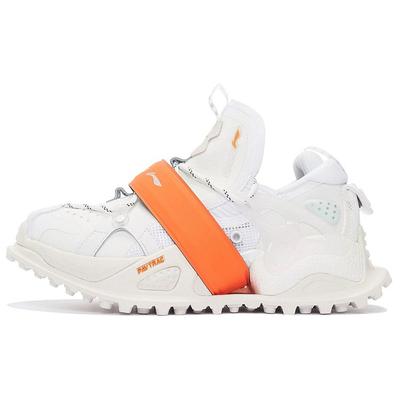 Li Ning Pangu Halo светоотражающие легкие высокопрочные модные низкие спортивные повседневные туфли женские кроссовки белые оранжевые AZGS102-2