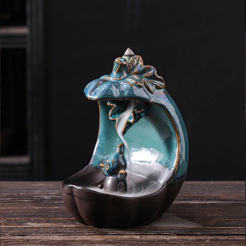 1 шт. курильница для йоги, медитации и домашнего декора, конусы для благовоний, керамический держатель для благовоний с обратным потоком