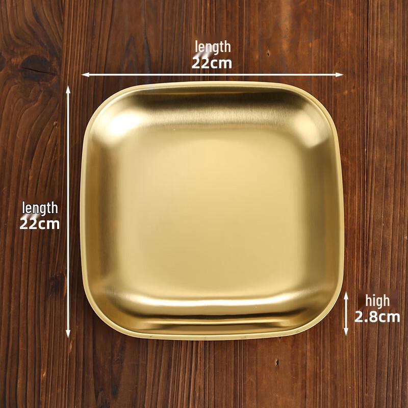 Вутуо 304 Винтажная сервировочная тарелка из нержавеющей стали