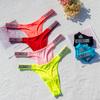 Женские трусики с блестящими стразами, сексуальное женское белье, женское нейлоновое нижнее белье с низкой посадкой, женское нижнее белье, секретные стринги неонового цвета, женские стринги