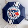 Toronto Blue Jays2pattern, automatic folding umbrella, portable and foldable design, 8 ribs, a Christmas or birthday gift.