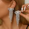 Серьги с кисточками из бриллиантов, высокочувственные, в стиле легкой роскоши, с персонализированным дизайном, подчеркивающие темперамент