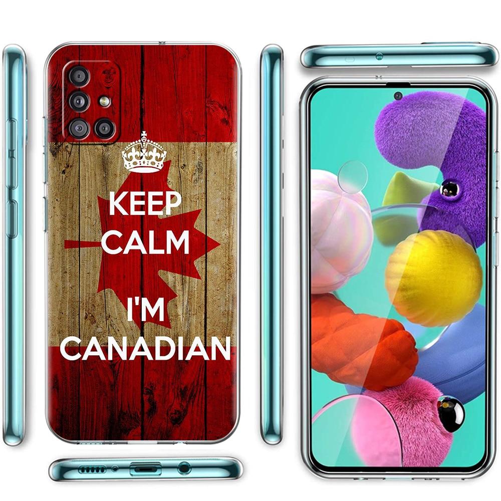 Канада Канадский Флаг CA Лист Чехол для Телефона Для Samsung Galaxy A51 A71 A21S A12 A11 A31 A41 A52 A32 5G A72 A01 A02S Прозрачная Мягкая Обложка