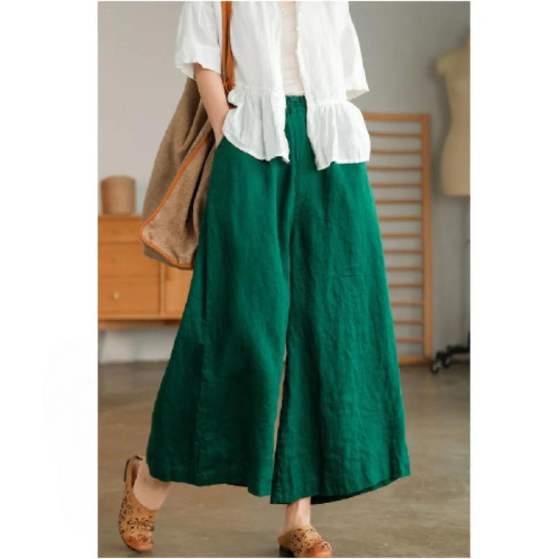 Женские спортивные брюки весна-лето повседневная домашняя одежда из хлопка и льна свободные брюки для женщин мешковатые широкие брюки фиолетовые мягкие капри